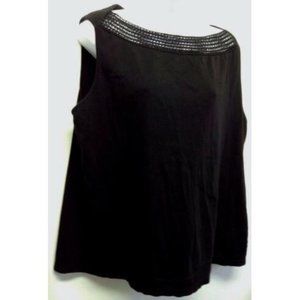 Women's Black Sleeveless Tank Top 2X